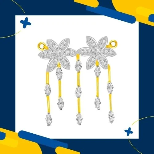 Only You & Me Two Flowers 0.72cts Diamond Pendant (DN344)