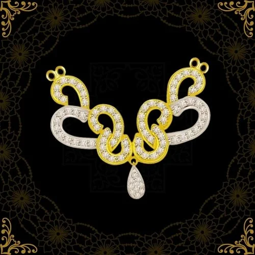 1.01cts Diamond Butterfly Pendant Necklace For Her (DN380)