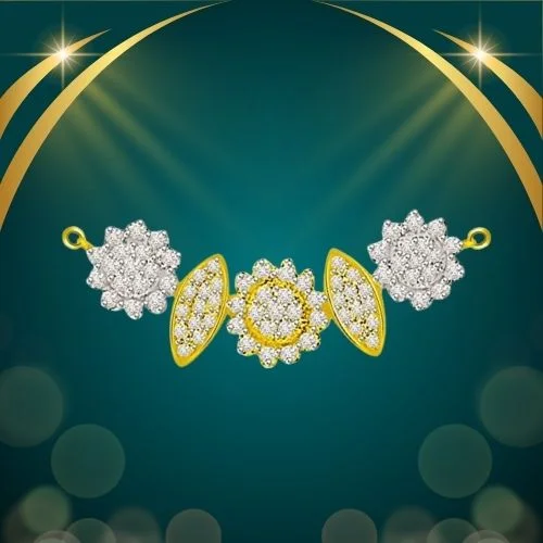 Stars And Leaves 2.52cts Classy Diamond Necklace Pendant (DN382)