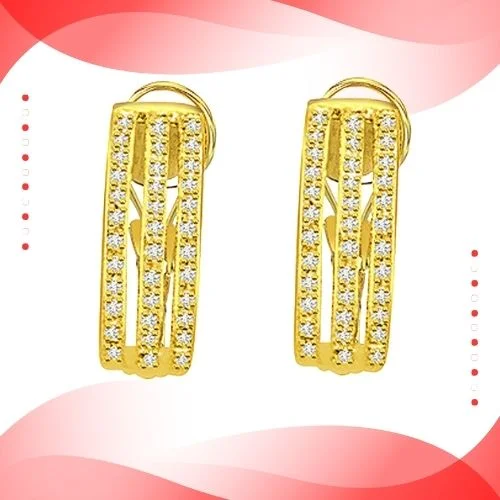 Regaling Rectangles - Real Diamond Balis & Hoops (ER134)
