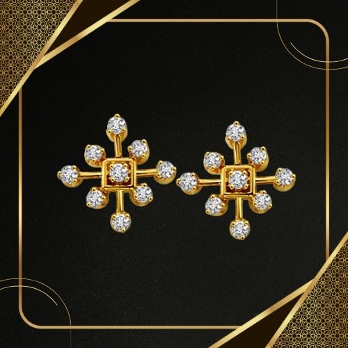 Dream Diamond Beauty Flower Shaped Earrings (ER26)