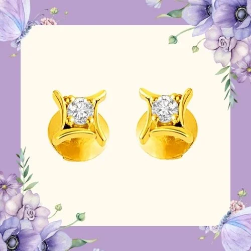 Royal Mystique - Real Diamond Solitaire Earrings (ER62)