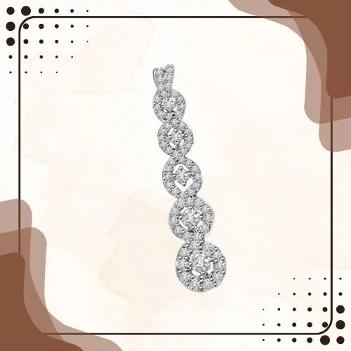 0.45cts Real Diamond 14kt White Gold Pendant (P652)