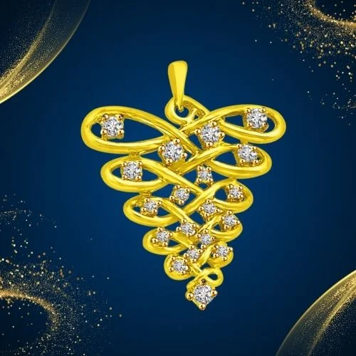 My Life is Complete with You Real Diamond & Gold Pendant for Her (P905)