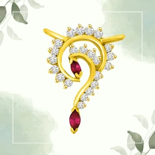 Whose Life it is Anyway? Real Diamond & Ruby Gold Pendant (P965)