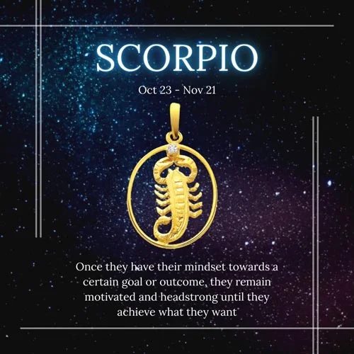 Smart Scorpio - Real Diamond & 18K Gold Pendant (S324)