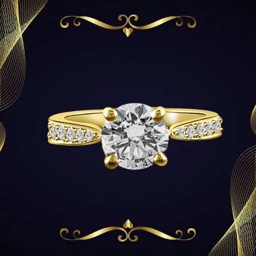 0.80TCW GIA Cert H/I1 Diamond Engagement Ring 18kt Yellow Gold (0.80HI1-S49)