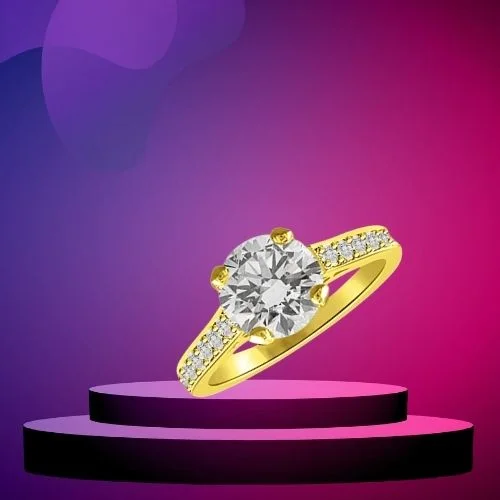 0.94TCW F/SI2 GIA Certified Sol Diamond Engagement Ring (0.94FSI2-S50)