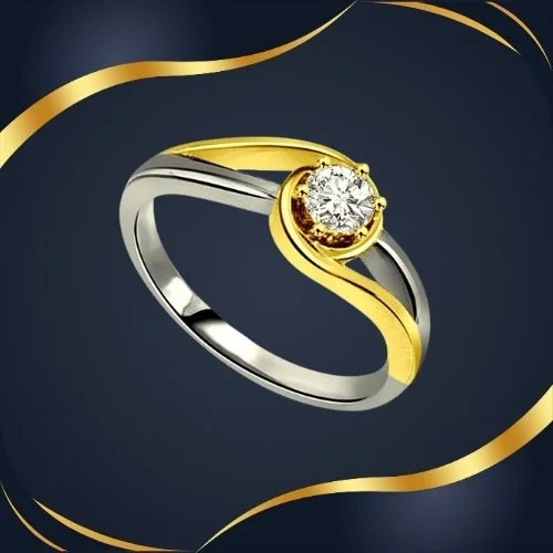 Discover the Ring That Says Forever: The 0.20cts Real Diamond Two-Tone Solitaire (SDR350)