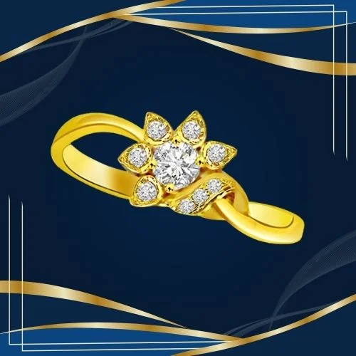 Blossom in Beauty: The Flower Shape Diamond Gold Ring