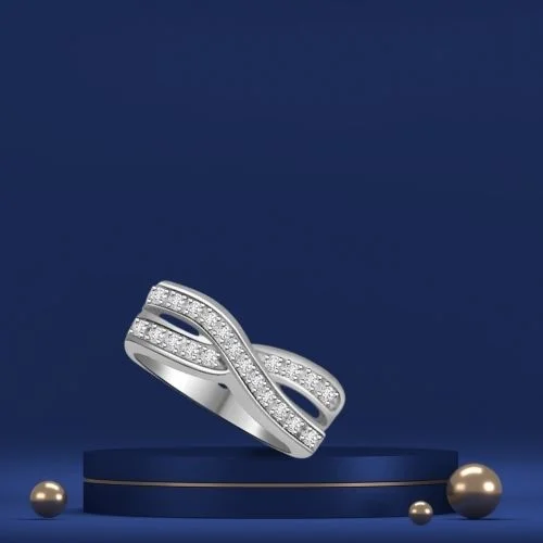 0.21cts Real Diamond White Gold Ring (SDR841)