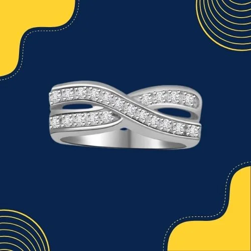 0.21cts Real Diamond White Gold Ring (SDR841)