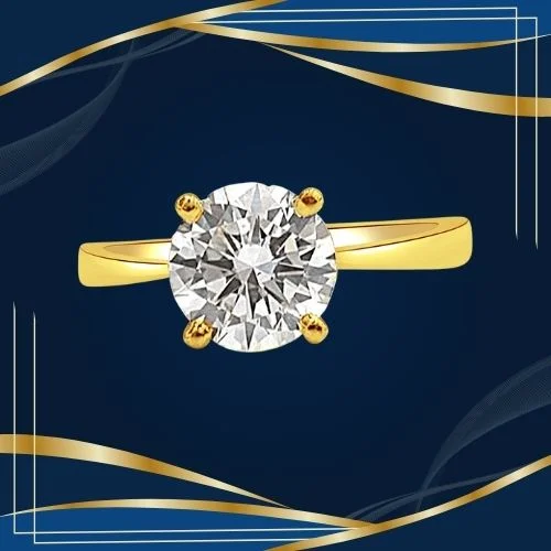 Golden Radiance: Heartfelt Wishes Diamond Ring (SDRSOLSET104)