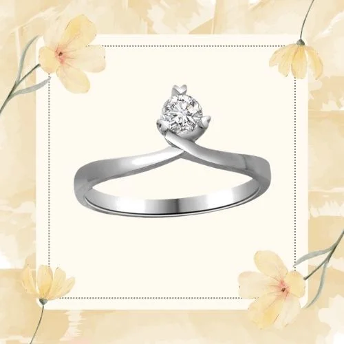 Diamond Solitaire Ring in 925 Sterling Silver for Engagement/Wedding (SSR3)