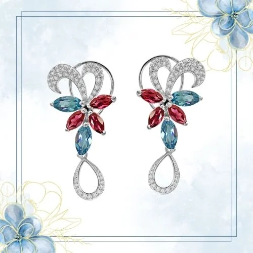 Feminine Grace - 0.56cts Diamond Earrings (BT12)
