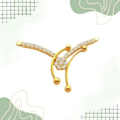 A Very Trendy Diamond & Gold Necklace Pendant (DN56)