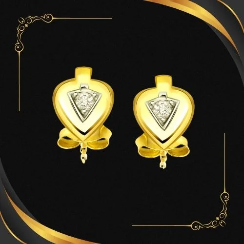 Heart to Heart - Real Solitaire Earrings (ER109)