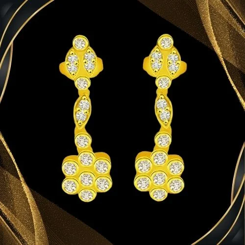 Diamond Forever 0.56cts Real Diamond Hanging Earrings (ER225)