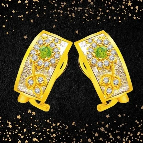 0.60 cts Diamond & Emerald Earring (ER318)