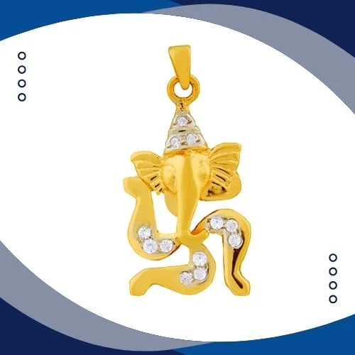 0.12cts Trendy Real Diamond Ganesh Pendant (P464)