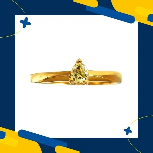 Pear cut diamond ring-Fancy