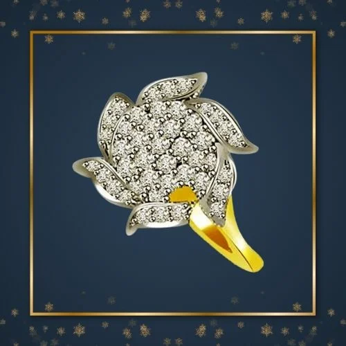 0.88cts Flower Shape Real Diamond Ring (SDR1405)