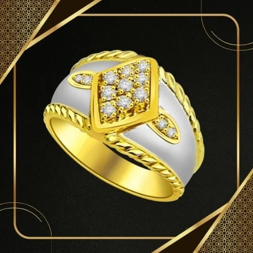 0.15cts White Yellow Gold Real Diamond Ring (SDR1645)