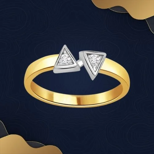 You & Me 0.40cts Real Diamond Two-tone Ring (SDR248)