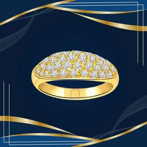 0.64cts Real Diamond Pave 18kt Gold Ring (SDR425)