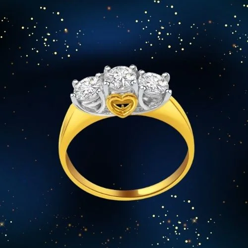 Poetic Beauty - Real 3 Diamond Ring (SDR74)
