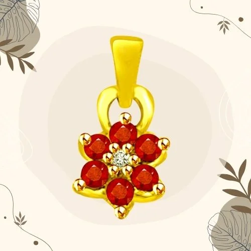 Red Seeds of Passion - Real Diamond Pendant (P1225)