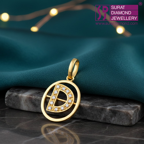 Initial Pendant - Real Diamond Pendant (P203)