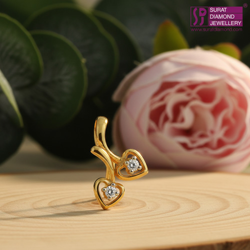 Little Hearts Real Diamond Pendant (P679)