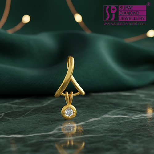 Real Diamond Pendant in 18kt Yellow Gold (P778)