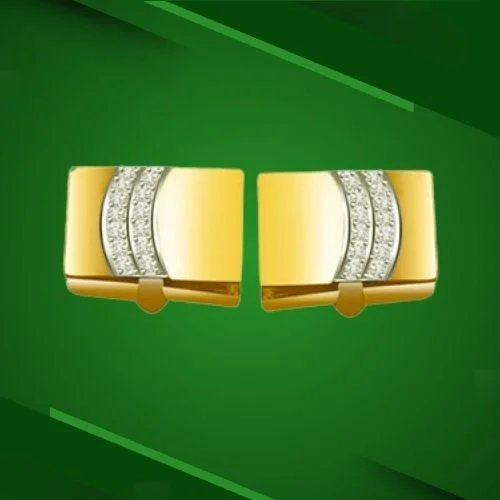 Greek God - 0.50ct VS Diamond Gold Cufflinks (CF19)