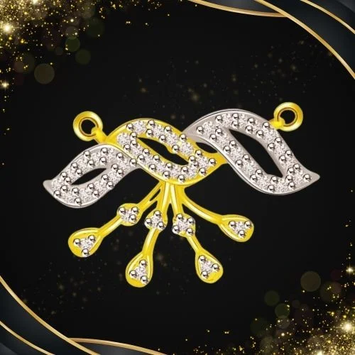 Live Life Together Diamond & Gold Two Tone Pendant (DN268)