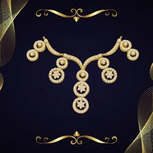 Raining Star Drops 3.48cts Classy Diamond Necklace Set (DS4)