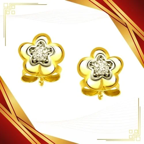 Floral Touch - Real Diamond Earrings (ER110)