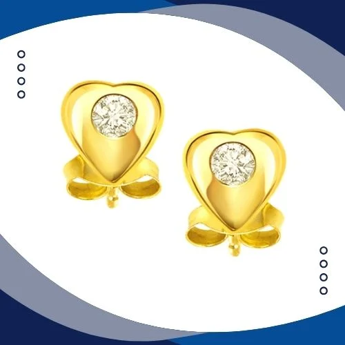 Hearty Surprise - Real Solitaire Earrings (ER112)