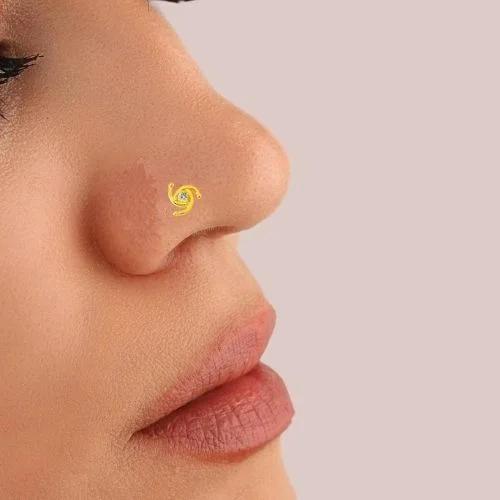 Three Dots Real Diamond 18kt Yellow Gold Nosepin (NP10)