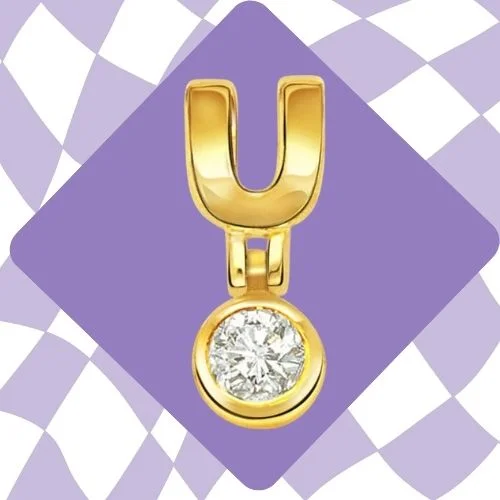 Golden Lava Volcano Real Diamond Solitaire Pendant (P249)