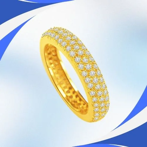 Forever Beautiful - Real Diamond & 18K Gold Pave Ring (SDR12)