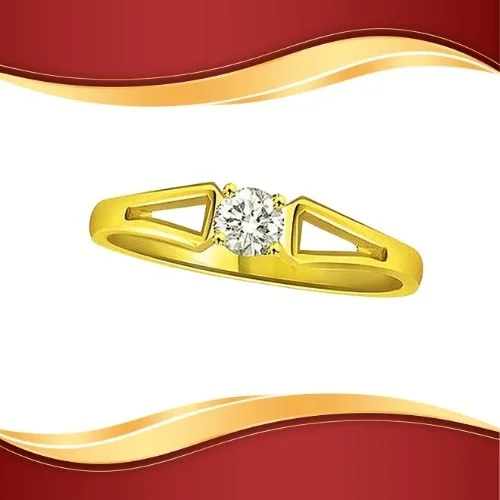 Lovey Twist 0.20cts Real Diamond Solitaire Ring (SDR271)