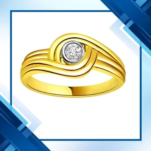Real Diamond Solitaire Gold Ring (SDR472)