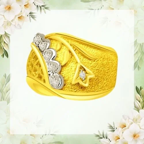 Designer Real Diamond Gold Ring (SDR523)