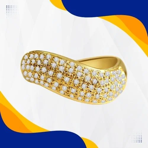 Sensation - Real Diamond 18K Gold Pave Set Ring (SDR7)