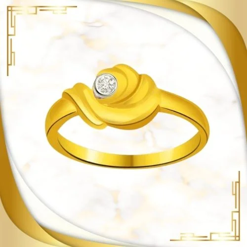 Solitaire Real Diamond Two-Tone Ring (SDR880)