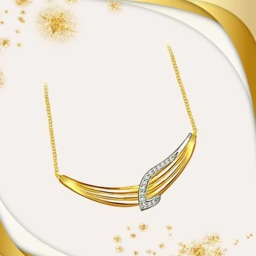 Spring Desire 0.14 cts Diamond Necklace with Chain (DN113)