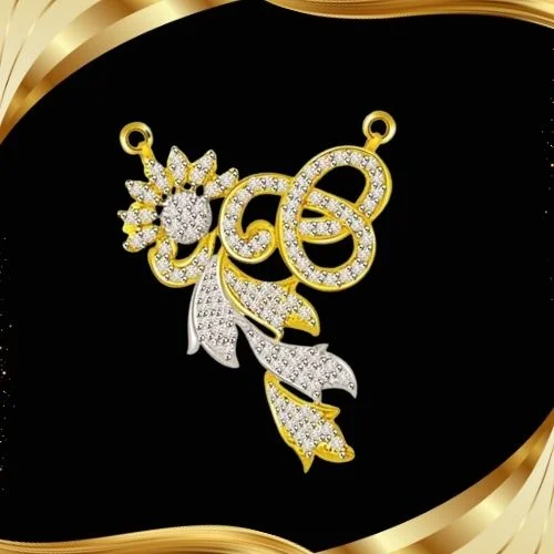 Cycles Of Heaven Diamond & Gold Mangalsutra Pendant (DN215)