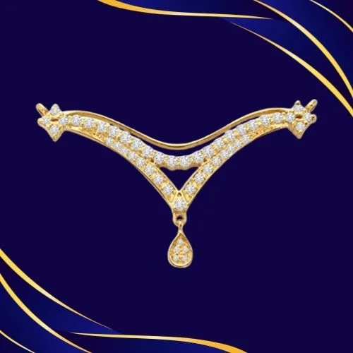 A Simple Diamond & Gold Necklace Pendant (DN60)